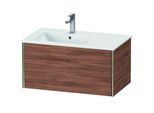 Duravit XViu Waschtisch-Unterschrank XV40260B179 81 x 40 x 48 cm, nussbaum natur, 1 Auszug, wandhängend, champagner matt