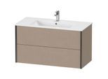 Duravit XViu Waschtisch-Unterschrank XV41270B275 101 x 56 x 48 cm, leinen, 2 Schubkästen, wandhängend, schwarz matt