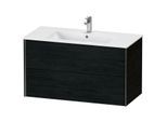 Duravit XViu Waschtisch-Unterschrank XV41270B216 101 x 56 x 48 cm, Eiche schwarz, 2 Schubkästen, wandhängend, schwarz matt