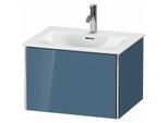 Duravit XSquare Waschtisch-Unterschrank XS422204747 61x39,7x47,8cm, Stone Blue hochglanz, 1 Auszug