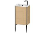 Duravit XViu Waschtisch-Unterschrank XV4480RB230 41x29x59,4cm, stehend, schwarz matt, Anschlag rechts, Eiche natur