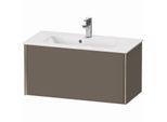 Duravit XViu Waschtisch-Unterschrank XV40790B190 81 x 40 x 39 cm, flannel grey seidenmatt, 1 Auszug, wandhängend, champagner matt