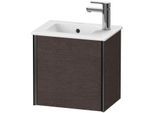 Duravit XViu Waschtisch-Unterschrank XV4024LB272 41x29x40cm, wandhängend, schwarz matt, Anschlag links, eiche dunkel gebürstet