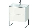 Duravit XSquare Waschtisch-Unterschrank XS452308585 71x84x47,8cm, weiß hochglanz, 2 Auszüge