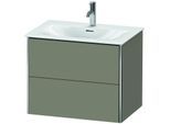 Duravit XSquare Waschtisch-Unterschrank XS432309292 71x56x47,8cm, Steingrau seidenmatt, 2 Schubkästen