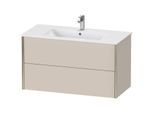 Duravit XViu Waschtisch-Unterschrank XV41270B191 101 x 56 x 48 cm, taupe matt, 2 Schubkästen, wandhängend, champagner matt