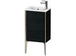 Duravit XViu Waschtisch-Unterschrank XV4480RB116 41x29x59,4cm, stehend, champagner matt, Anschlag rechts, Eiche schwarz
