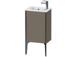 Duravit XViu Waschtisch-Unterschrank XV4480RB290 41x29x59,4cm, stehend, schwarz matt, Anschlag rechts, flannel grey seidenmatt