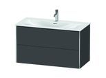 Duravit XSquare Waschtisch-Unterschrank XS432504949 101x56x47,8cm, Graphit matt, 2 Schubkästen