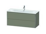 Duravit XSquare Waschtisch-Unterschrank XS432609292 121x56x47,8cm, Steingrau seidenmatt, 2 Schubkästen