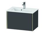 Duravit XViu Waschtisch-Unterschrank XV40780B149 61 x 40 x 39 cm, graphit matt, 1 Auszug, wandhängend, champagner matt