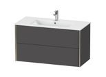 Duravit XViu Waschtisch-Unterschrank XV41270B149 101 x 56 x 48 cm, graphit matt, 2 Schubkästen, wandhängend, champagner matt