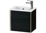 Duravit XViu Waschtisch-Unterschrank XV4024LB116 41x29x40cm, wandhängend, champagner matt, Anschlag links, Eiche schwarz