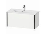 Duravit XViu Waschtisch-Unterschrank XV40790B218 81 x 40 x 39 cm, weiß matt, 1 Auszug, wandhängend, schwarz matt