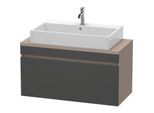 Duravit DuraStyle Waschtisch-Unterschrank DS530404943 100 x 47,8 cm, graphit matt/basalt matt, für Konsole, 1 Auszug