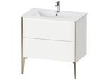 Duravit XViu Waschtisch-Unterschrank XV44820B118 81 x 59,4 x 48 cm, weiß matt, 2 Auszüge, stehend, champagner matt