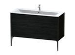 Duravit XViu Waschtisch-Unterschrank XV44840B216 121 x 59,4 x 48 cm, Eiche schwarz, 2 Auszüge, stehend, schwarz matt
