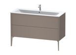 Duravit XViu Waschtisch-Unterschrank XV44840B143 121 x 59,4 x 48 cm, basalt matt, 2 Auszüge, stehend, champagner matt