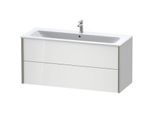 Duravit XViu Waschtisch-Unterschrank XV41280B185 121 x 56 x 48 cm, weiß hochglanz, 2 Schubkästen, wandhängend, champagner matt