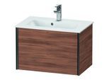 Duravit XViu Waschtisch-Unterschrank XV40780B279 61 x 40 x 39 cm, nussbaum natur, 1 Auszug, wandhängend, schwarz matt