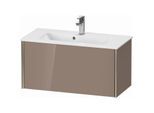 Duravit XViu Waschtisch-Unterschrank XV40790B186 81 x 40 x 39 cm, cappucino hochglanz, 1 Auszug, wandhängend, champagner matt