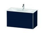 Duravit XSquare Waschtisch-Unterschrank XS432509898 101x56x47,8cm, Nachtblau seidenmatt, 2 Schubkästen