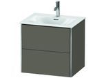Duravit XSquare Waschtisch-Unterschrank XS432209090 61x56x47,8cm, Flannel Grey seidenmatt, 2 Schubkästen