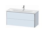 Duravit XSquare Waschtisch-Unterschrank XS432609797 121x56x47,8cm, Lichtblau seidenmatt, 2 Schubkästen