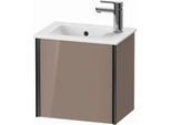 Duravit XViu Waschtisch-Unterschrank XV4024LB286 41x29x40cm, wandhängend, schwarz matt, Anschlag links, cappucino hochglanz