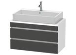Duravit DuraStyle Waschtisch-Unterschrank DS530804918 90 x 47,8 cm, graphit matt/weiß matt, für Konsole, 2 Schubkästen