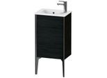 Duravit XViu Waschtisch-Unterschrank XV4480RB216 41x29x59,4cm, stehend, schwarz matt, Anschlag rechts, Eiche schwarz
