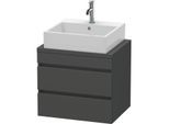 Duravit DuraStyle Waschtisch-Unterschrank DS530504949 60 x 47,8 cm, graphit matt, für Konsole, 2 Schubkästen