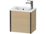 Duravit XViu Waschtisch-Unterschrank XV4024RB271 41x29x40cm, wandhängend, schwarz matt, Anschlag rechts, mediterrane eiche