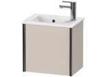 Duravit XViu Waschtisch-Unterschrank XV4024RB291 41x29x40cm, wandhängend, schwarz matt, Anschlag rechts, taupe matt