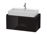 Duravit L-Cube Waschtisch-Unterschrank LC580304040 92 x 47,7 cm, schwarz hochglanz, für Konsole, 1 Auszug