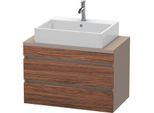 Duravit DuraStyle Waschtisch-Unterschrank DS530702143 80 x 47,8 cm, nussbaum dunkel/basalt matt, für Konsole, 2 Schubkästen