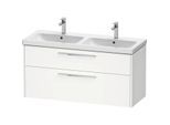 Duravit D-Code Doppel-Waschtischunterschrank DC4674010180000 ,Griff Chrom, Weiß Matt, Wandhängend, Schubkästen 2, 1184x555x460 mm