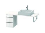 Duravit DuraStyle Waschtisch-Unterschrank DS532502218 30 x 47,8 cm, weiß hochglanz/weiß matt, für Konsole, 2 Schubkästen