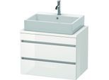 Duravit DuraStyle Waschtisch-Unterschrank DS530602222 70 x 47,8 cm, weiß hochglanz, für Konsole, 2 Schubkästen