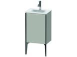 Duravit XViu Waschtisch-Unterschrank XV4068LB207 43x31x59,1cm, 1 Tür, schwarz matt, Tür links, betongrau matt