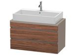 Duravit DuraStyle Waschtisch-Unterschrank DS530802143 90 x 47,8 cm, nussbaum dunkel/basalt matt, für Konsole, 2 Schubkästen