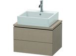 Duravit L-Cube Waschtisch-Unterschrank LC580507575 62 x 47,7 cm, leinen, für Konsole, 2 Schubkästen