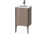 Duravit XViu Waschtisch-Unterschrank XV4068RB286 43x31x59,1cm, 1 Tür, schwarz matt, Tür rechts, cappucino hochglanz