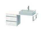 Duravit DuraStyle Waschtisch-Unterschrank DS532707943 50 x 47,8 cm, nussbaum natur/basalt matt, für Konsole, 2 Schubkästen