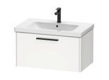 Duravit D-Code Waschtischunterschrank DC46670BD180000 Griff Diamantschwarz, Weiß Matt, Wandhängend, Auszug 1, 784x400x460 mm