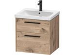 Duravit D-Code Waschtischunterschrank DC46700BD550000 ,Griff Diamantschwarz, Eiche Marmor, Wandhängend, Schubkästen 2, 584x555x460 mm