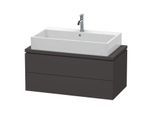 Duravit L-Cube Waschtisch-Unterschrank LC580808080 92 x 47,7 cm, graphit supermatt, für Konsole, 2 Schubkästen