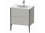 Duravit XViu Waschtisch-Unterschrank XV43010B207 71 x 59,1 x 48 cm, betongrau matt, 2 Auszüge, schwarz matt