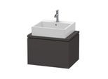 Duravit L-Cube Waschtisch-Unterschrank LC580008080 62 x 47,7 cm, graphit supermatt, für Konsole, 1 Auszug