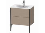 Duravit XViu Waschtisch-Unterschrank XV43010B275 71 x 59,1 x 48 cm, leinen, 2 Auszüge, schwarz matt